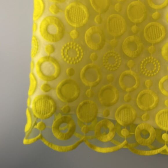 Liz Claiborne Chartreuse Embroidered Elastic Waist  Skirt size Lg - Picture 2 of 7